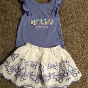 Cat & Jack shirt and skirt set